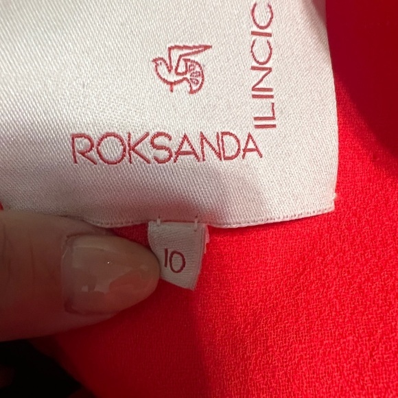 RARE Roksanda Ilincic Suzu Color Block wool Dress Size 10 - Picture 7 of 13